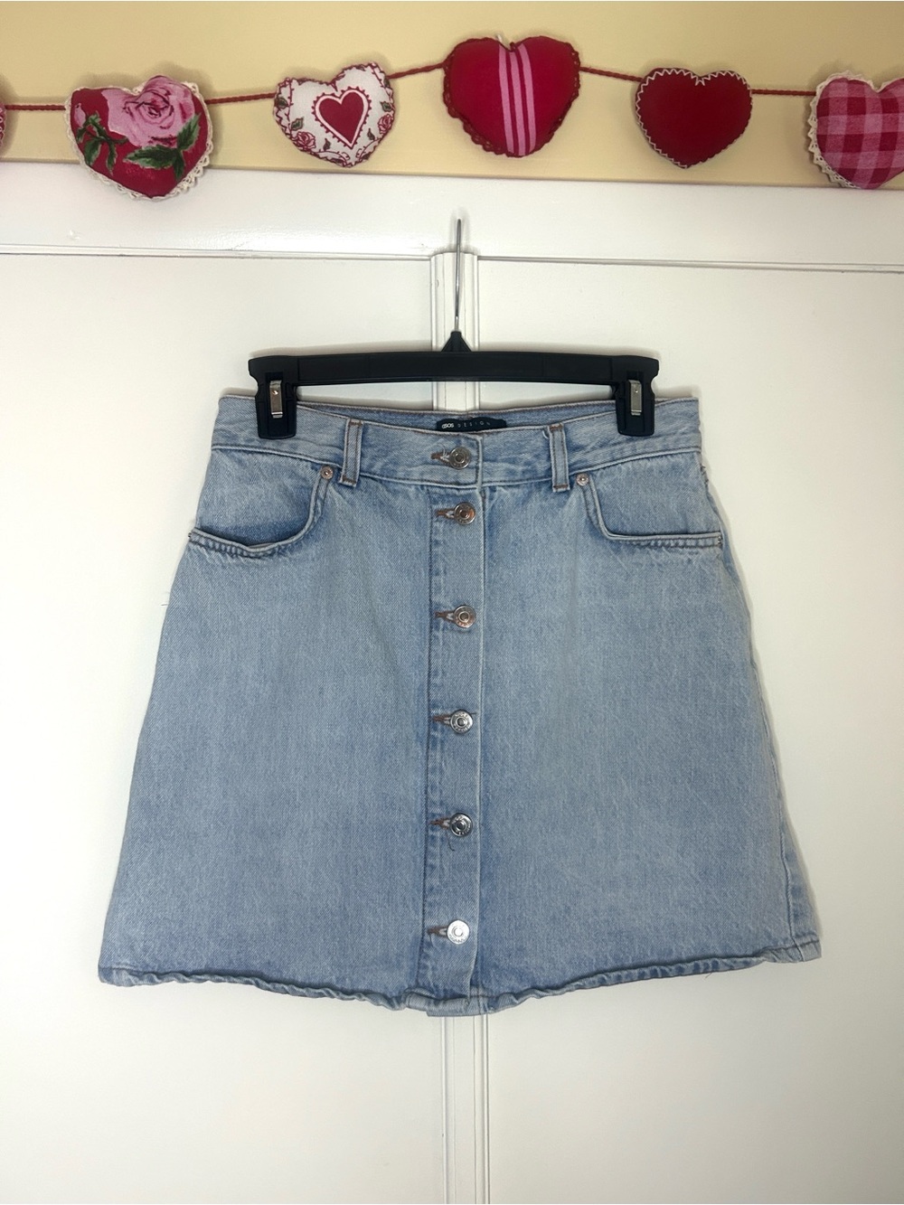 Asos Lightwash Denim Mini Skirt